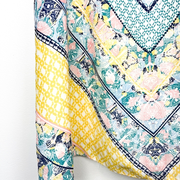 Antibes Blanc Blue Yellow & White Patterned Tank Top - Picture 5 of 9